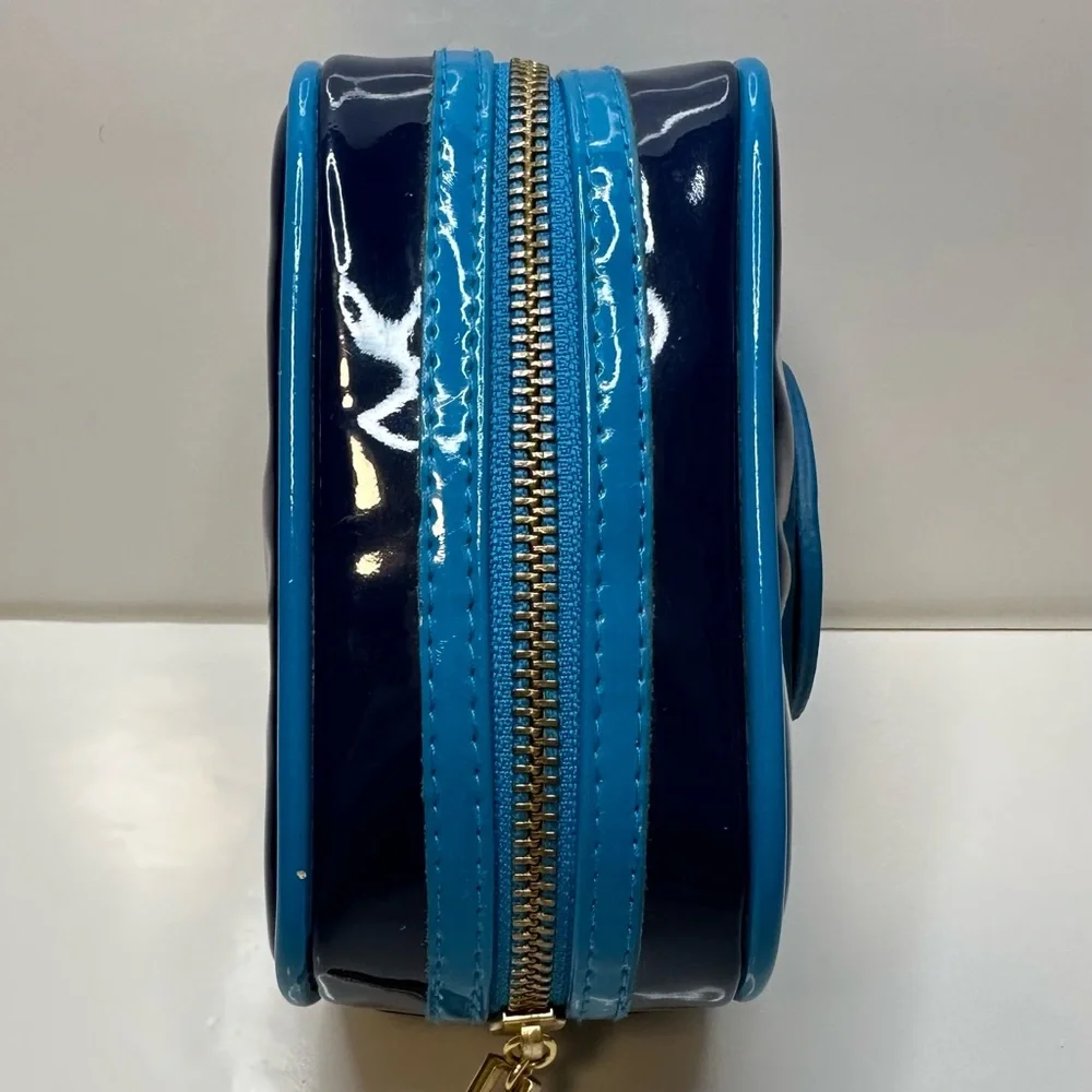 Tory Burch Cosmetic Bag – Blue Patent Leather - Picture 8 of 11